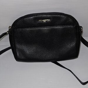 Karl Lagerfeld Paris black crossbody bag. 